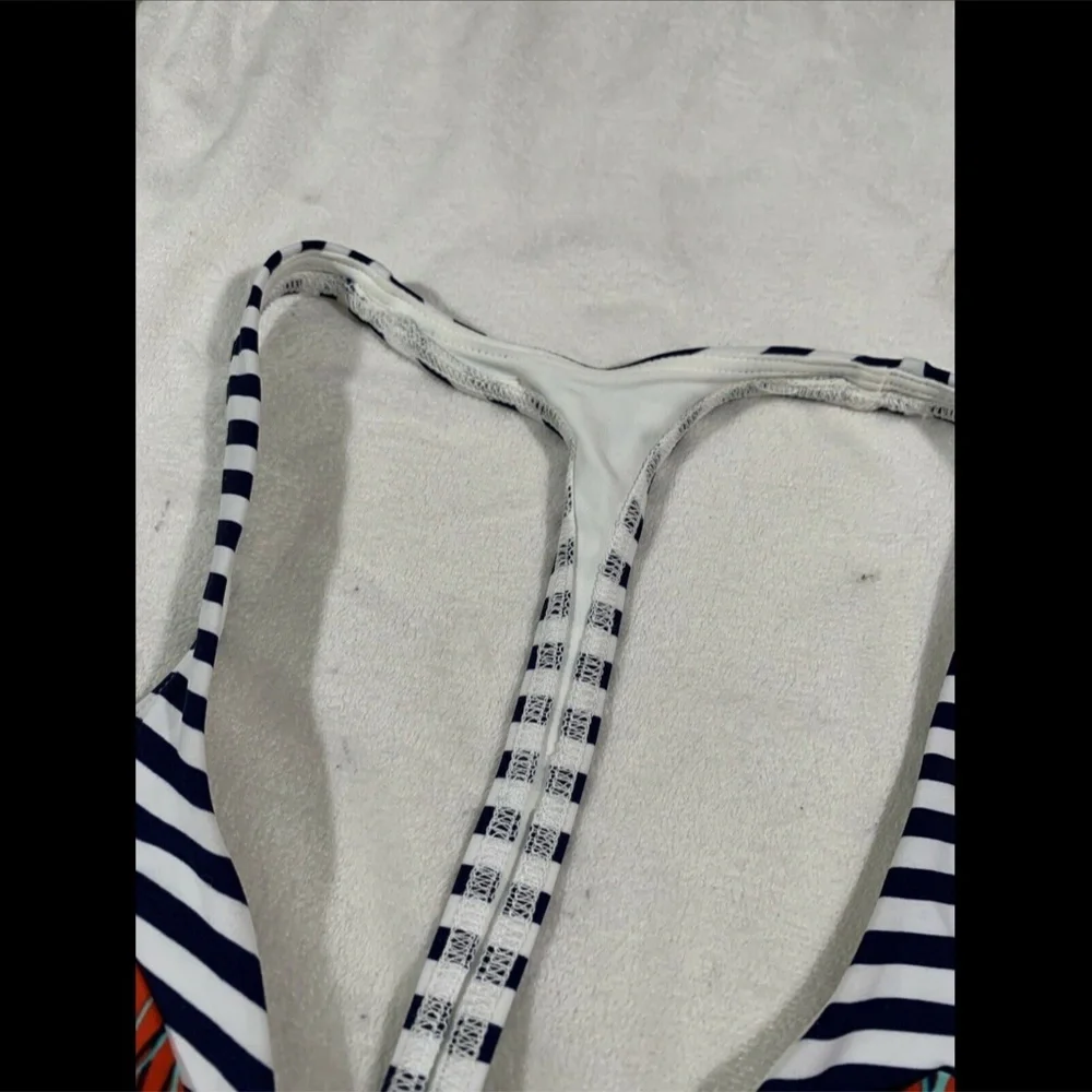 NEW $85 Mia Marcelle Michon Combo Print Bikini Top [SZ‎ XS ]